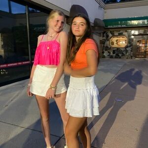 Hot pink flowy tank top